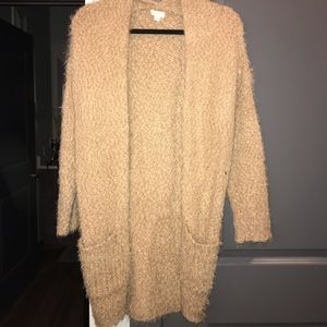Brown fuzzy cardigan